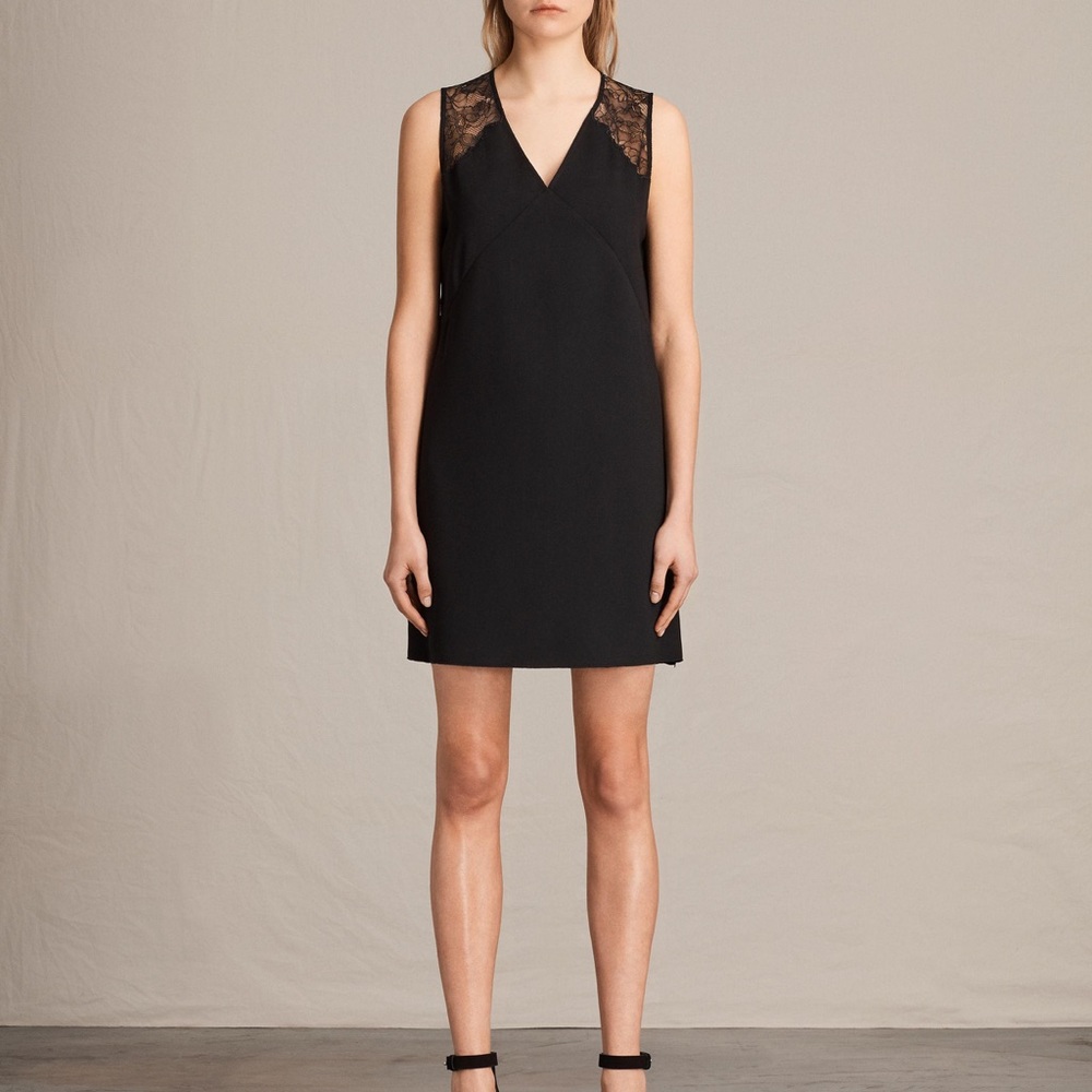 Allsaints prism dress black size 0